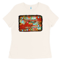 Bone christmas serape sunflower background Ladies Tee - Jasminsmagicworld