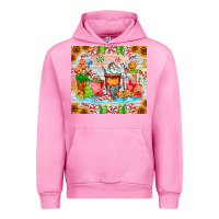 Fuchsia Pink christmas coffee class Urban Hoodie - CowhideDigitalArt