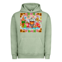 Pigment Oil Green christmas coffee class Urban Hoodie - CowhideDigitalArt