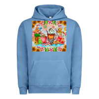 Pigment Pebble Blue christmas coffee class Urban Hoodie - CowhideDigitalArt