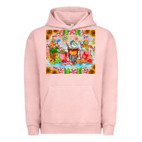 Pigment Salmon christmas coffee class Urban Hoodie - CowhideDigitalArt