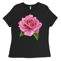 Black Perfume Delight Rose Ladies Tee - LillyAllenDesigns