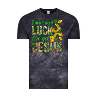 Cloud Black I Don't Need Luck I've Got Jesus St. Patricks Vintage Tee - BundleAndBundleShop