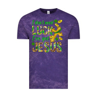 Cloud Purple I Don't Need Luck I've Got Jesus St. Patricks Vintage Tee - BundleAndBundleShop