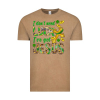 Vintage Coffee I Don't Need Luck I've Got Jesus St. Patricks Vintage Tee - BundleAndBundleShop