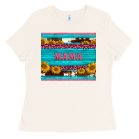 Bone cowhide leopard sunflowers mama Ladies Tee - BarkalooDesign