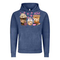 Vintage Denim cat coffee cups with paw bbs Vintage Hoodie - BundleAndBundleShop