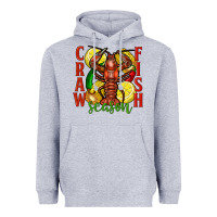 Heather Grey Crawfish season Heavyweight Hoodie - FaDigitalArtStudio