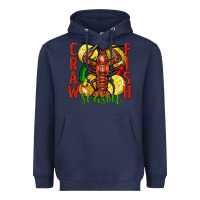 Navy Crawfish season Heavyweight Hoodie - FaDigitalArtStudio