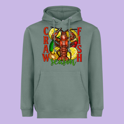 Crawfish Season Heavyweight Hoodie Designed By Fadigitalartstudio