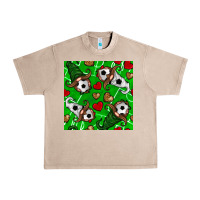 French Oak soccer gnomes and hearts seamless pattern Urban Heavy Tee - BundleAndBundleShop