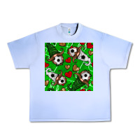 Grape Ice soccer gnomes and hearts seamless pattern Urban Heavy Tee - BundleAndBundleShop