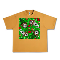 Peanut Butter soccer gnomes and hearts seamless pattern Urban Heavy Tee - BundleAndBundleShop