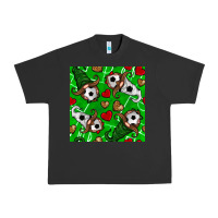 Pigment Black soccer gnomes and hearts seamless pattern Urban Heavy Tee - BundleAndBundleShop