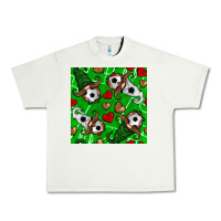 Pistachio soccer gnomes and hearts seamless pattern Urban Heavy Tee - BundleAndBundleShop