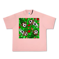 Salmon soccer gnomes and hearts seamless pattern Urban Heavy Tee - BundleAndBundleShop