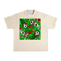 Sandshell soccer gnomes and hearts seamless pattern Urban Heavy Tee - BundleAndBundleShop