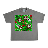 Tornado soccer gnomes and hearts seamless pattern Urban Heavy Tee - BundleAndBundleShop