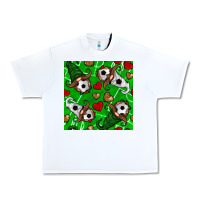 White soccer gnomes and hearts seamless pattern Urban Heavy Tee - BundleAndBundleShop