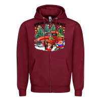 Burgundy hanging with my gnomies Zipper Hoodie - CowGirlArtShop