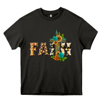 Asphalt faith with cross Heavy Core Tee - BarkalooDesign