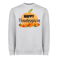 Heather Grey Happy Thanksgiving Heavyweight Sweatshirt - Bettercallsaul