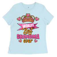 Baby Blue world's best grandma ever Ladies Tee - Jasminsmagicworld
