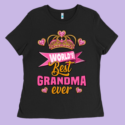 World's Best Grandma Ever Ladies Tee Designed By Jasminsmagicworld
