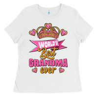 White world's best grandma ever Ladies Tee - Jasminsmagicworld