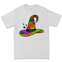 Dove Grey Witch Hat With Spiders Premium Tee - Jasminsmagicworld