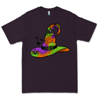 Plum Witch Hat With Spiders Premium Tee - Jasminsmagicworld