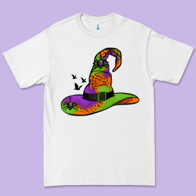 Witch Hat With Spiders Premium Tee Designed By Jasminsmagicworld