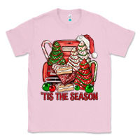 Bubblegum Pink Tis The Season Christmas Cakes Truck Classic Tee - BundleAndBundleShop