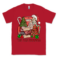 Red Tis The Season Christmas Cakes Truck Classic Tee - BundleAndBundleShop