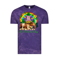 Cloud Purple St. Patrick's Day Farm Animal Png Vintage Tee - BundleAndBundleShop