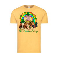 Vintage Mustard St. Patrick's Day Farm Animal Png Vintage Tee - BundleAndBundleShop