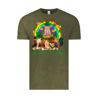 Vintage Olive St. Patrick's Day Farm Animal Png Vintage Tee - BundleAndBundleShop