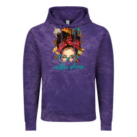 Cloud Purple coffee please messy bun with coffee bean bbs Vintage Hoodie - BundleAndBundleShop