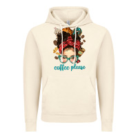 Vintage Artic coffee please messy bun with coffee bean bbs Vintage Hoodie - BundleAndBundleShop
