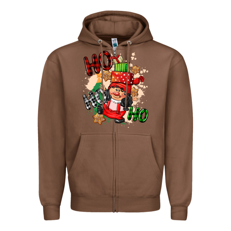 Ho Ho Ho Girl Gnome Zipper Hoodie by CowGirlArtShop | Teevron