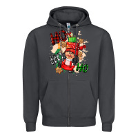 Smoke ho ho ho girl gnome Zipper Hoodie - CowGirlArtShop