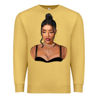 Antique Gold black woman Premium Sweatshirt - FaDigitalArtStudio