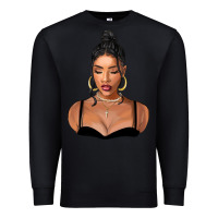 Black black woman Premium Sweatshirt - FaDigitalArtStudio