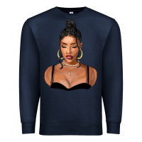 Navy black woman Premium Sweatshirt - FaDigitalArtStudio