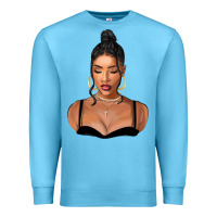 Ocean Blue black woman Premium Sweatshirt - FaDigitalArtStudio