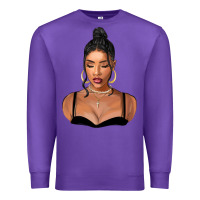Purple black woman Premium Sweatshirt - FaDigitalArtStudio