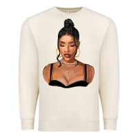 Sandshell black woman Premium Sweatshirt - FaDigitalArtStudio