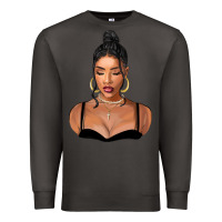 Smoke black woman Premium Sweatshirt - FaDigitalArtStudio