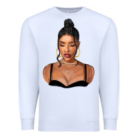 White black woman Premium Sweatshirt - FaDigitalArtStudio