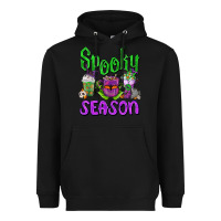 Black Spooky Season Coffee Cups Heavyweight Hoodie - FaDigitalArtStudio